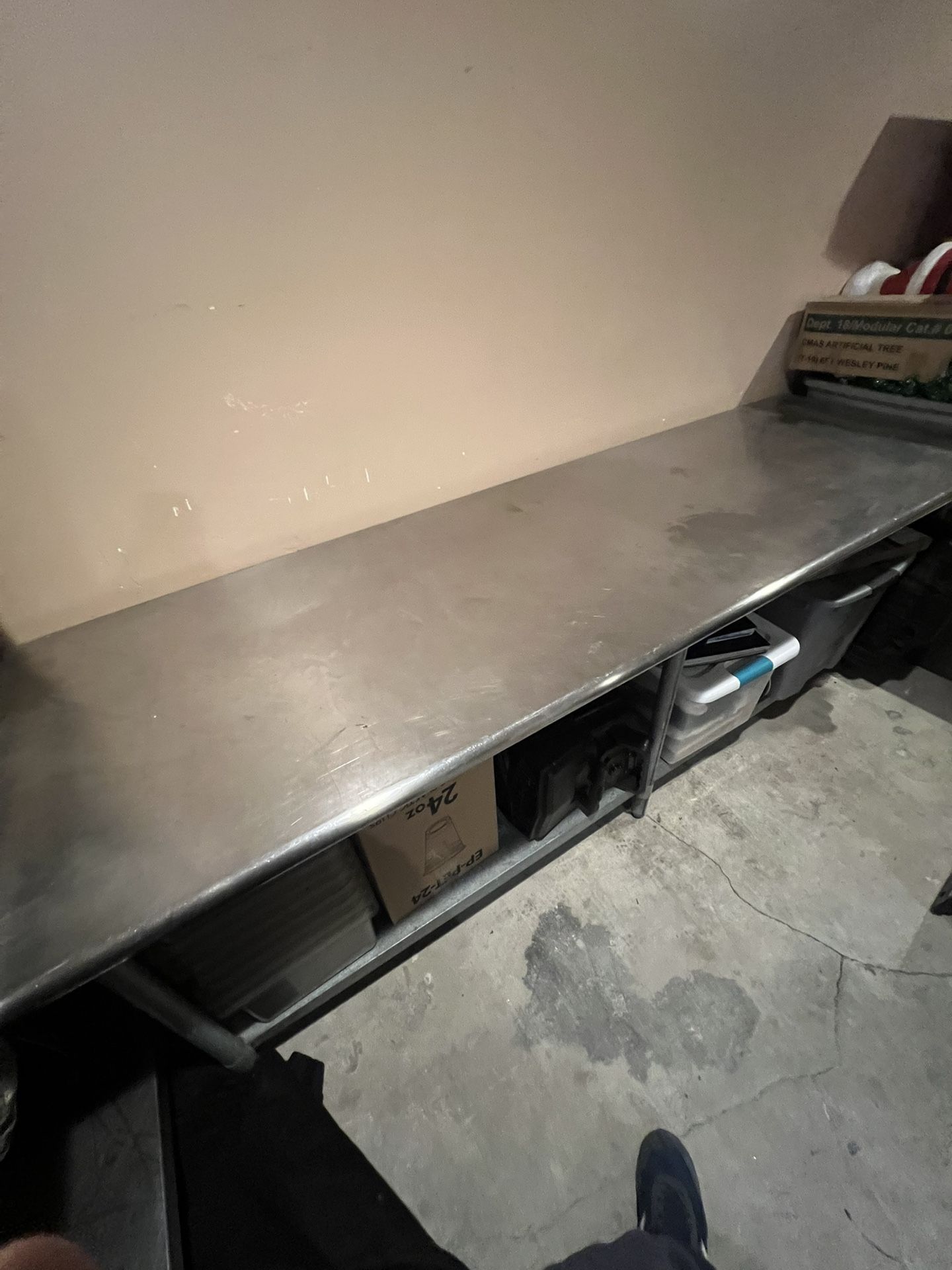 30” x 96” Stainless Steel Prep Table 