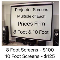 8 & 10 Foot Projector Screens