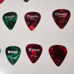 24 Assorted Guitar Picks & Cases 