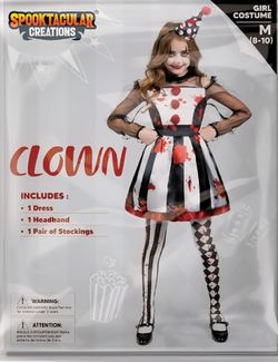 Girl's Clown Costume Size L but runs small =M