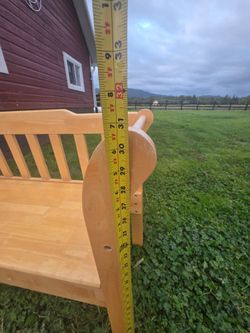 Wooden storage bench
