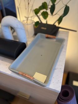 Ceramic Serving Tray with Rope-Wrapped Handles