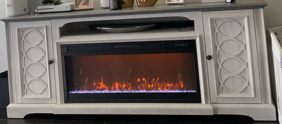 Electric Fireplace TV Console Cabinet