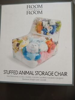Storage chair for stuffed animals