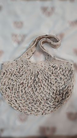 Handmade Crochet Mesh Market Bag