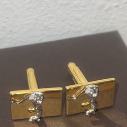 Gold Golf Cufflinks Joseph Abboud