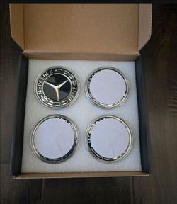 Brand new Mercedes-Benz Benz floating spinning center caps w/ built in LED !! for All Mercedes model Rims // S class CLS CL ML GL C GLE GLC