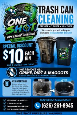 One Shot Trash Can Cleaning