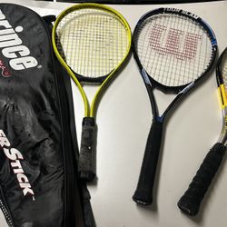 3 Tennis Racket Bundle + Prince Carrying Case