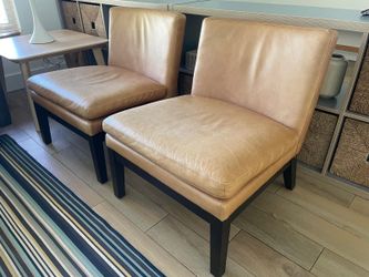 Leather accent chairs