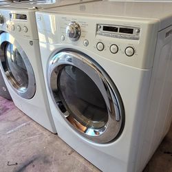 LG Front Loading Washer And Stackable Gas Dryer Set 