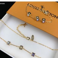 Louis Vuitton Gamble Necklace And Bracelet 