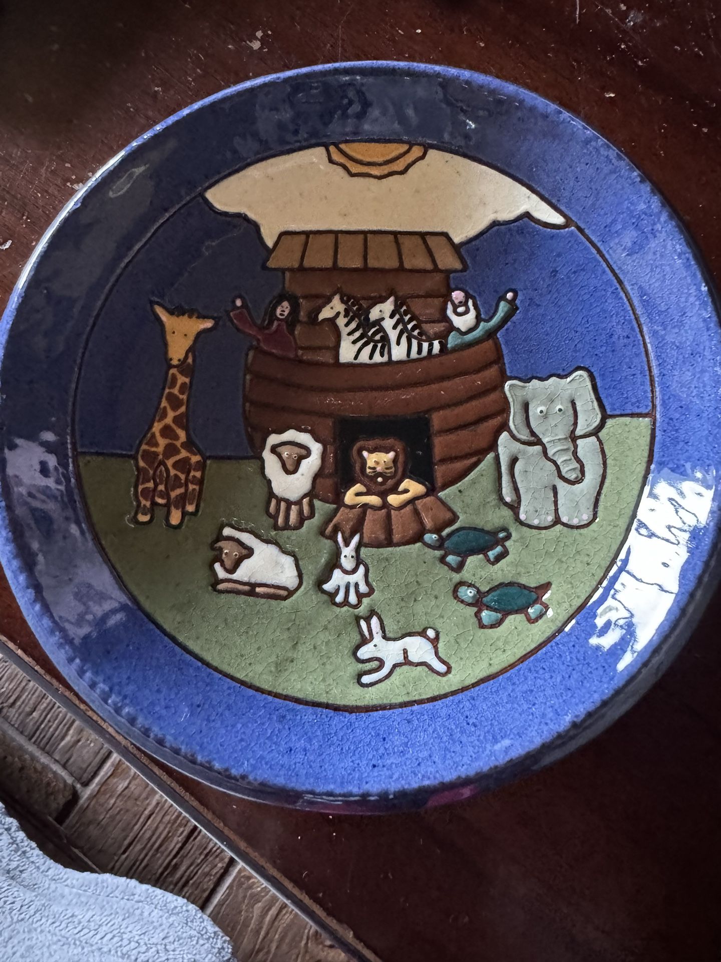 Noah’s Ark Pottery Dish