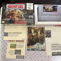 Gemfire SNES Super Nintendo W/ Warranty Registration Card + Poster!