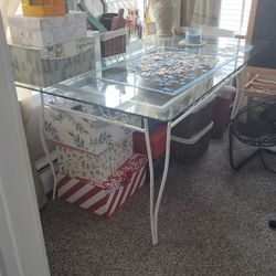 Iron And Glass Table