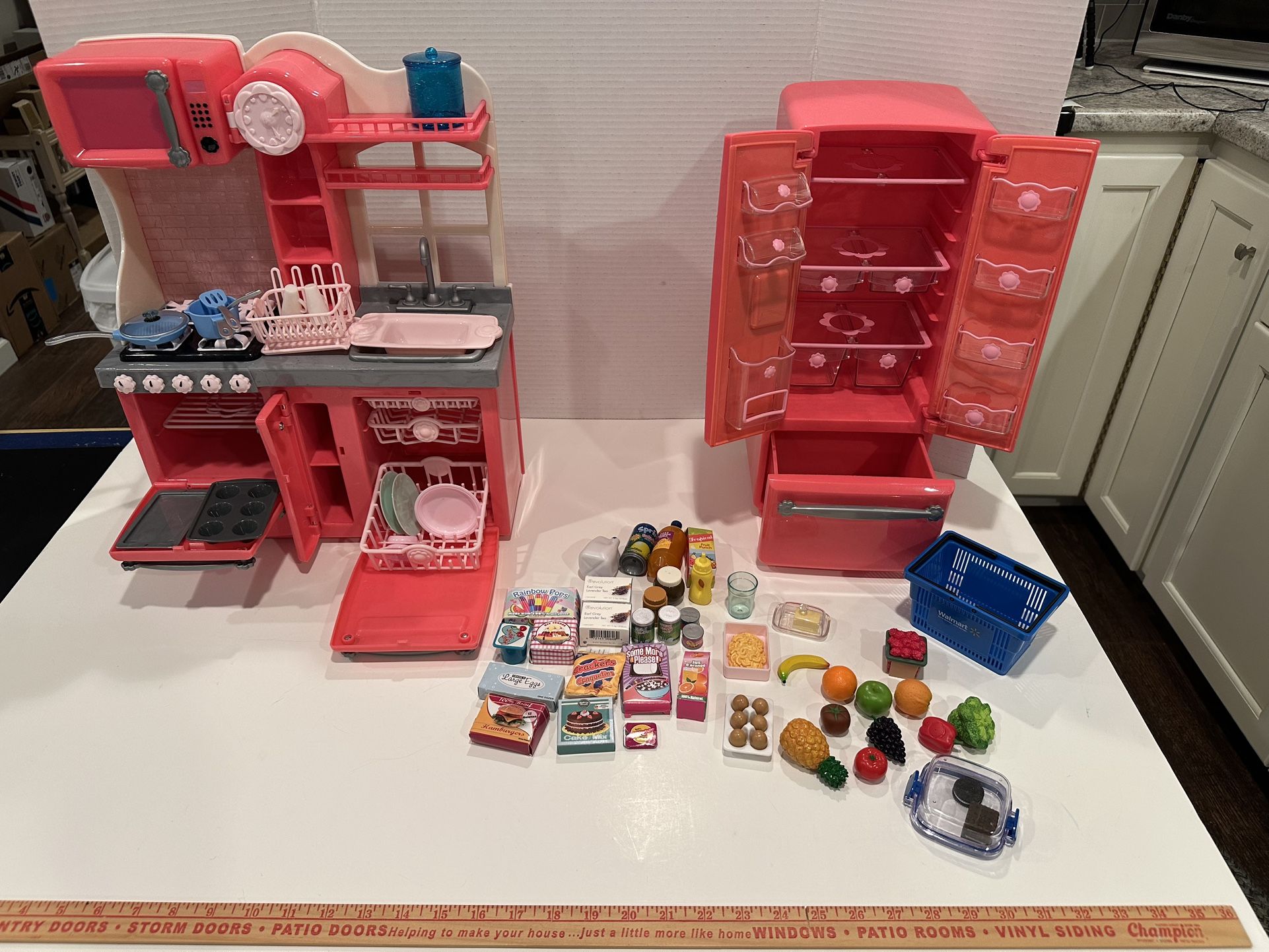 18” Doll Our Generation Kitchen With Food And Accessories 