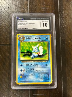 1996 Pokemon Dark Wartortle 008 Japanese Vintage Pocket Monster CGC 10 Gem MT 😡
