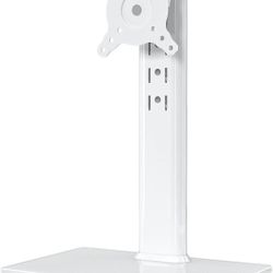 Single LCD Computer Monitor Free-Standing Desk Stand Riser for 13 inch to 32 inch Screen with Swivel, Height Adjustable, Rotation, Holds One (1) Scree