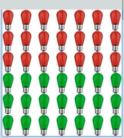 Red and Green S14 Replacement Light Bulbs Set