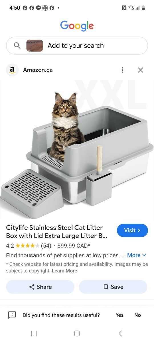 Extra large metal kitty litter box new in box