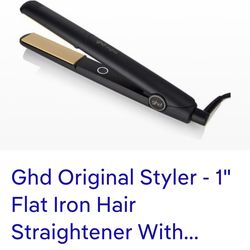 GHD 1” ceramic flat iron, gently used, great condition!!