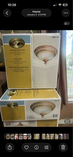 Hampton Bay Flush Mount Ceiling Light Fixture (x2)