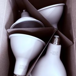 W90 Watt LED (set of 4) indoor/outdoor lights. PAR 38. By Home Depot