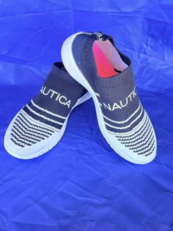 Nautica Womens SIZE 8.5 Addin Low Top Slip On Jogger Shoes Blue (to)