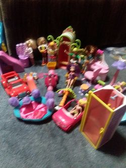 Small dolls and furnishings, all for $30