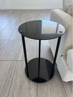 Black side table