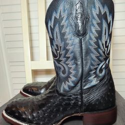 Cody James Buzzard Ostrich Western Boots Square Toe BECJFA25L7 Men Sz 9 D