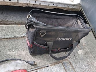 Husky tool bag and power tools