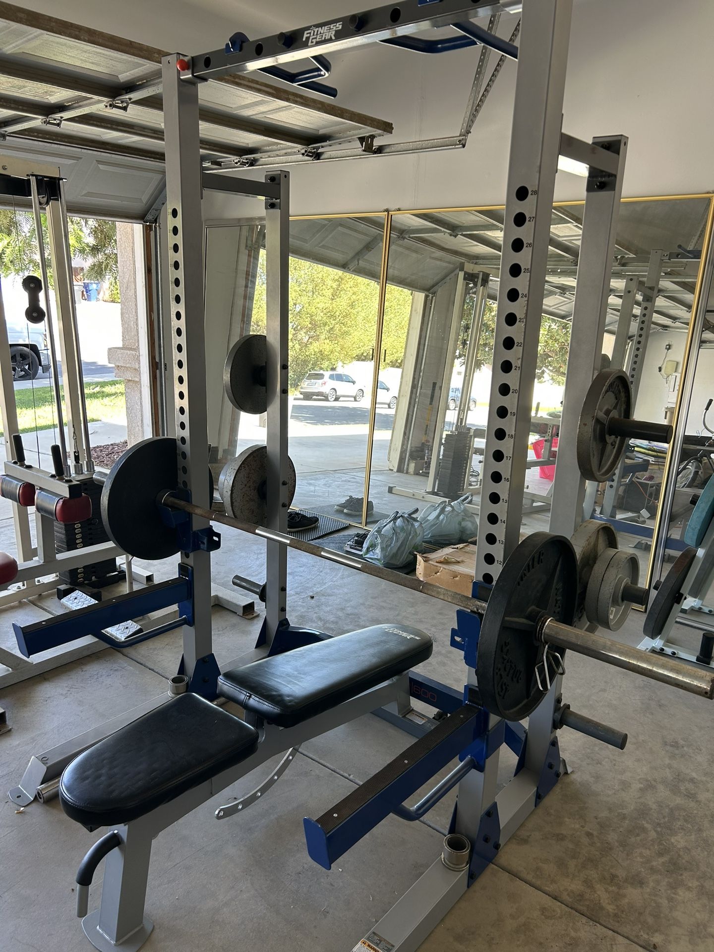 Squat Rack With Bench And Olympic Weights