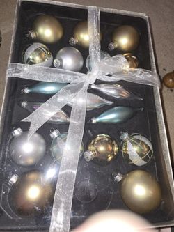 New (1) Missing In Each Box (Bought That Way)Decorated Plastic Ornaments