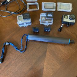 2 GoPro Hero 4 Silver HD Cameras