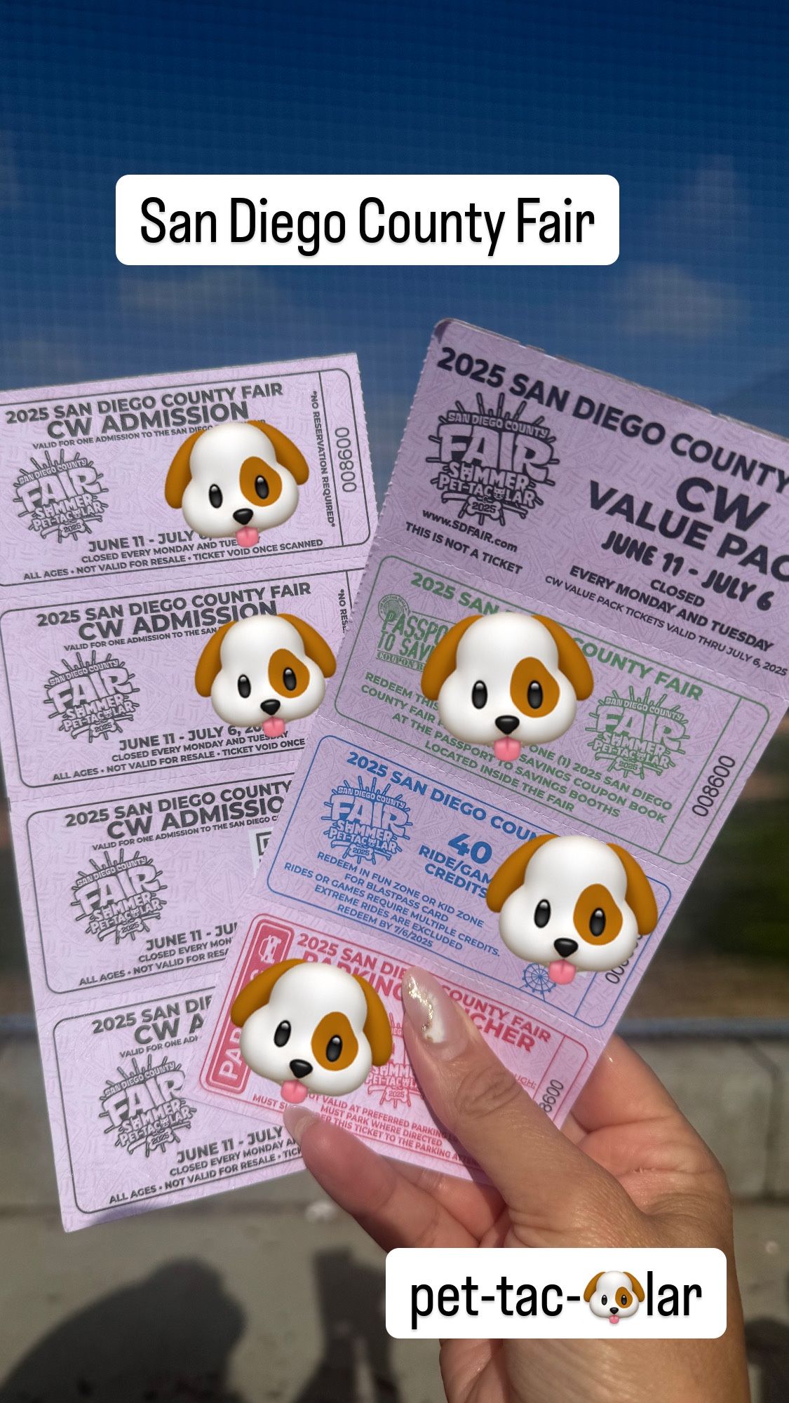 2025 San Diego County Fair Package Includes 4 Tickets, Parking, 40 Game/ride Tickets And Passport Book