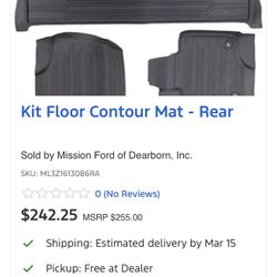 2025 Ford F150, Oem Rubber Floor Mats With Ford Logo