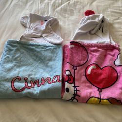 Sanrio Hooded and Hello Kitty hooded Towels