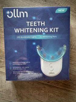 OLLM teeth whitening kit. LED accelerator lights. 3 x Whitening Pens New sealed 😊