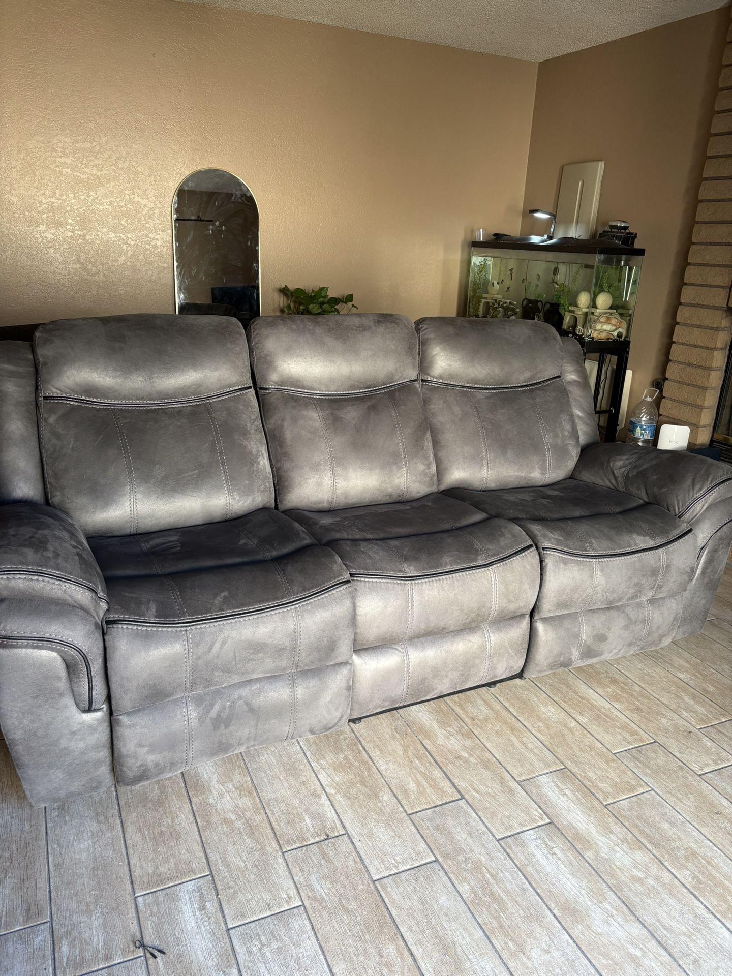 Gray Sway Recliner 