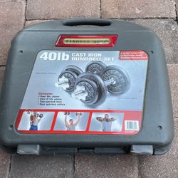 Fitness Gear - 40lb Cast Iron Dumbbell Set - Fitness Gear