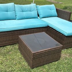 Blue Sectional Set