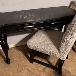 Black Wooden Desk W/draw …w/out chair 50