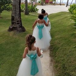 2 Beautiful Flower Girl Dresses, size 10 and12.