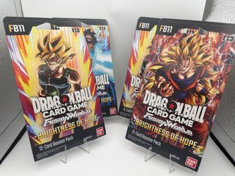 Lot of 4 Dragon Ball Super Fusion World FB11 Brightness Of Hope Sleeved Boosters (Sealed)