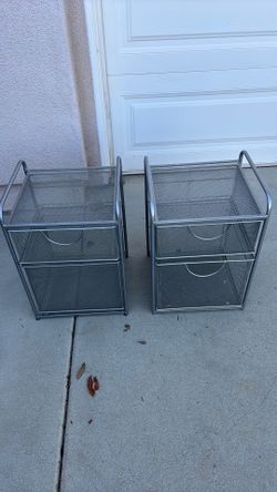 Metal shelves