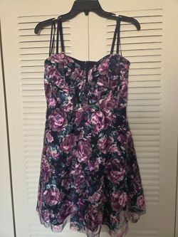 Floral Embroidered Mini Dress