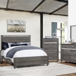 Queen Grey 4pc Bedroom Set