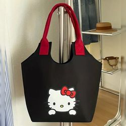 New, Package and Sealed 🥰 1pc Kitty Cat Tote Bag, Cartoon Animation Felt Tote Bag, Portable Shopping Bag. 

Nuevos y Empaquetados 😍