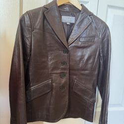 Ann Taylor Leather Jacket Women’s 0P - Never Used